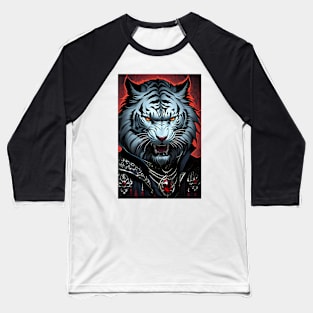 Gothic Tiger Baseball T-Shirt